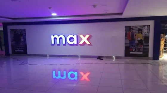 Custom-designed LED Neon display board for Max