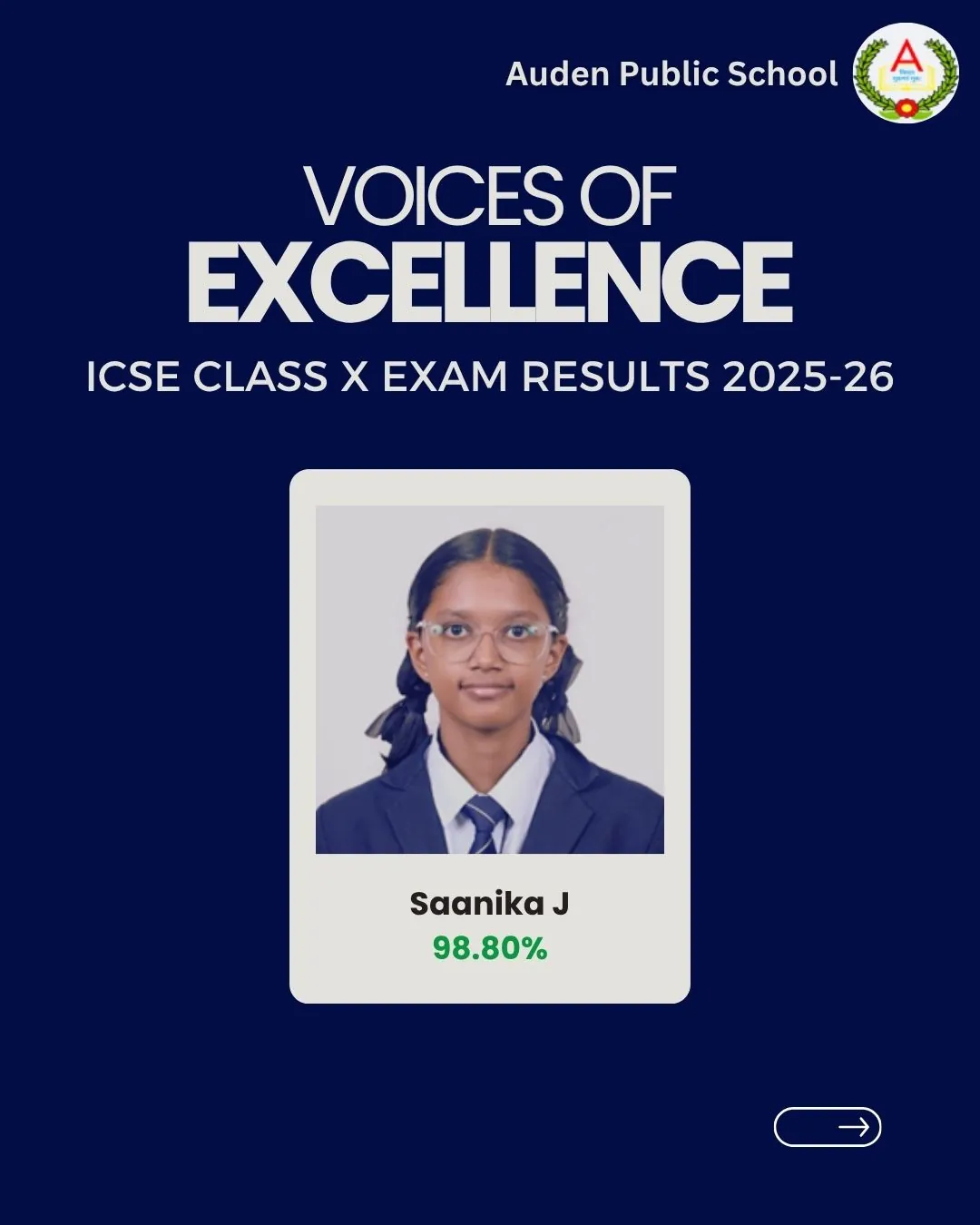 Auden Voice of Excellence Card