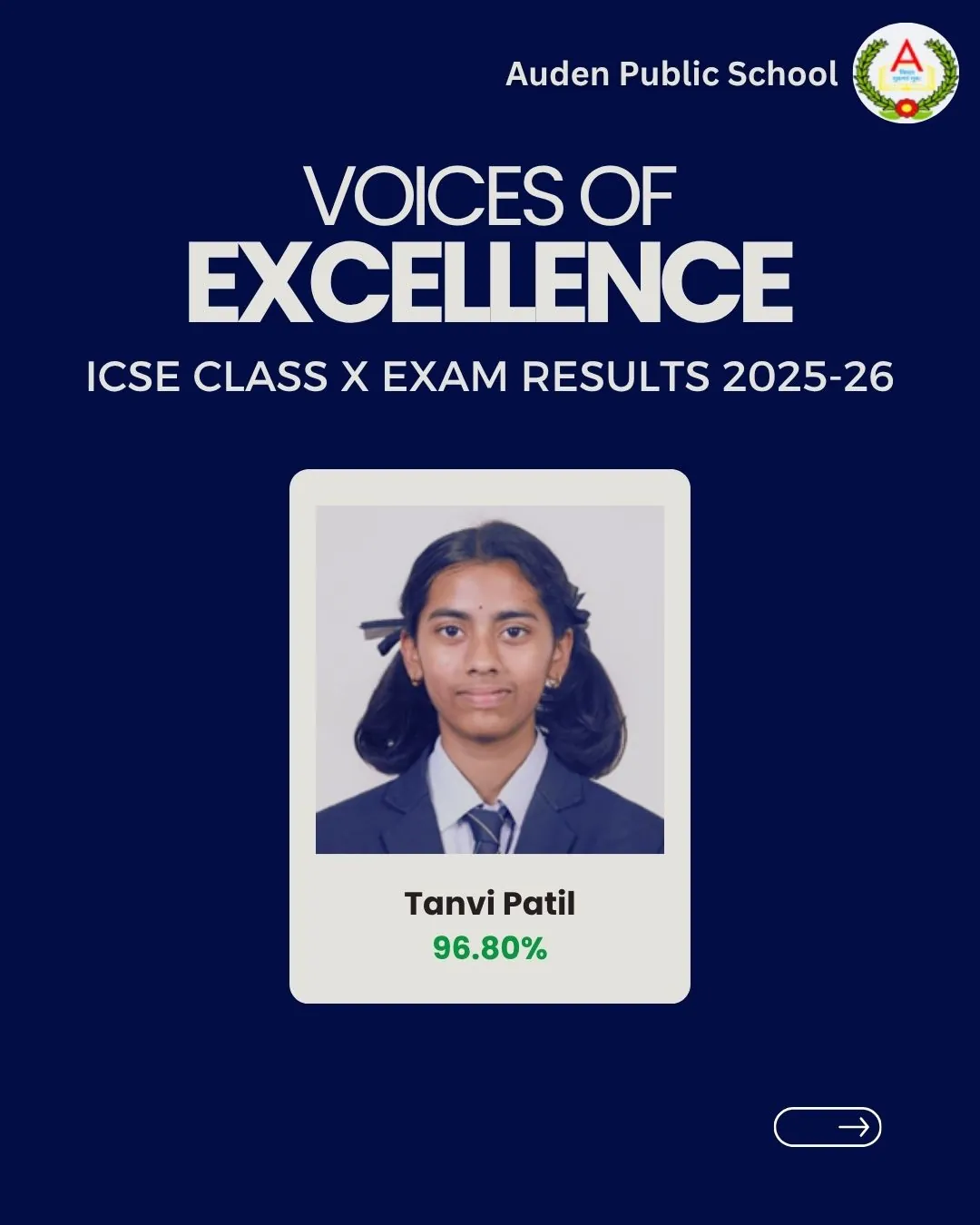Auden Voice of Excellence Card