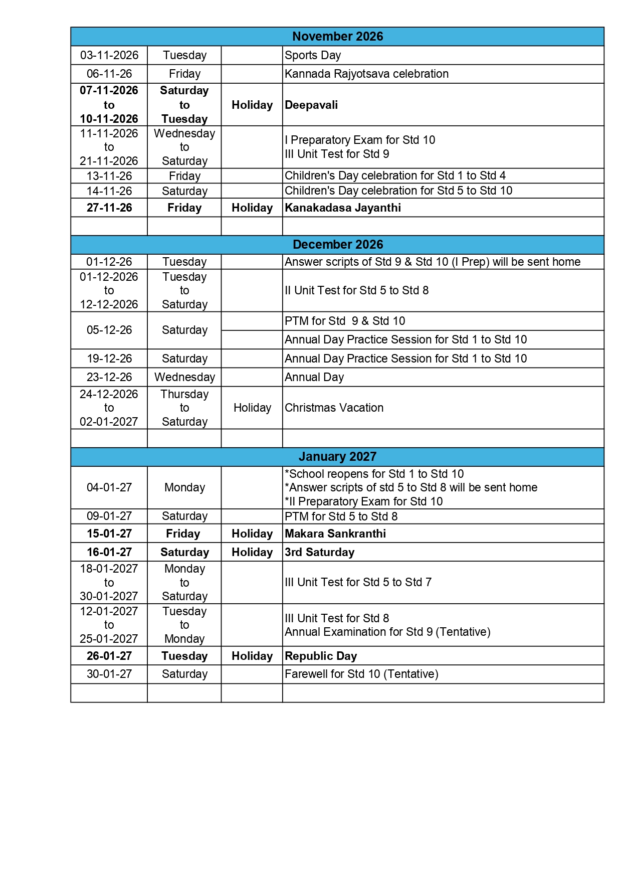 Academic Calendar Page 3
