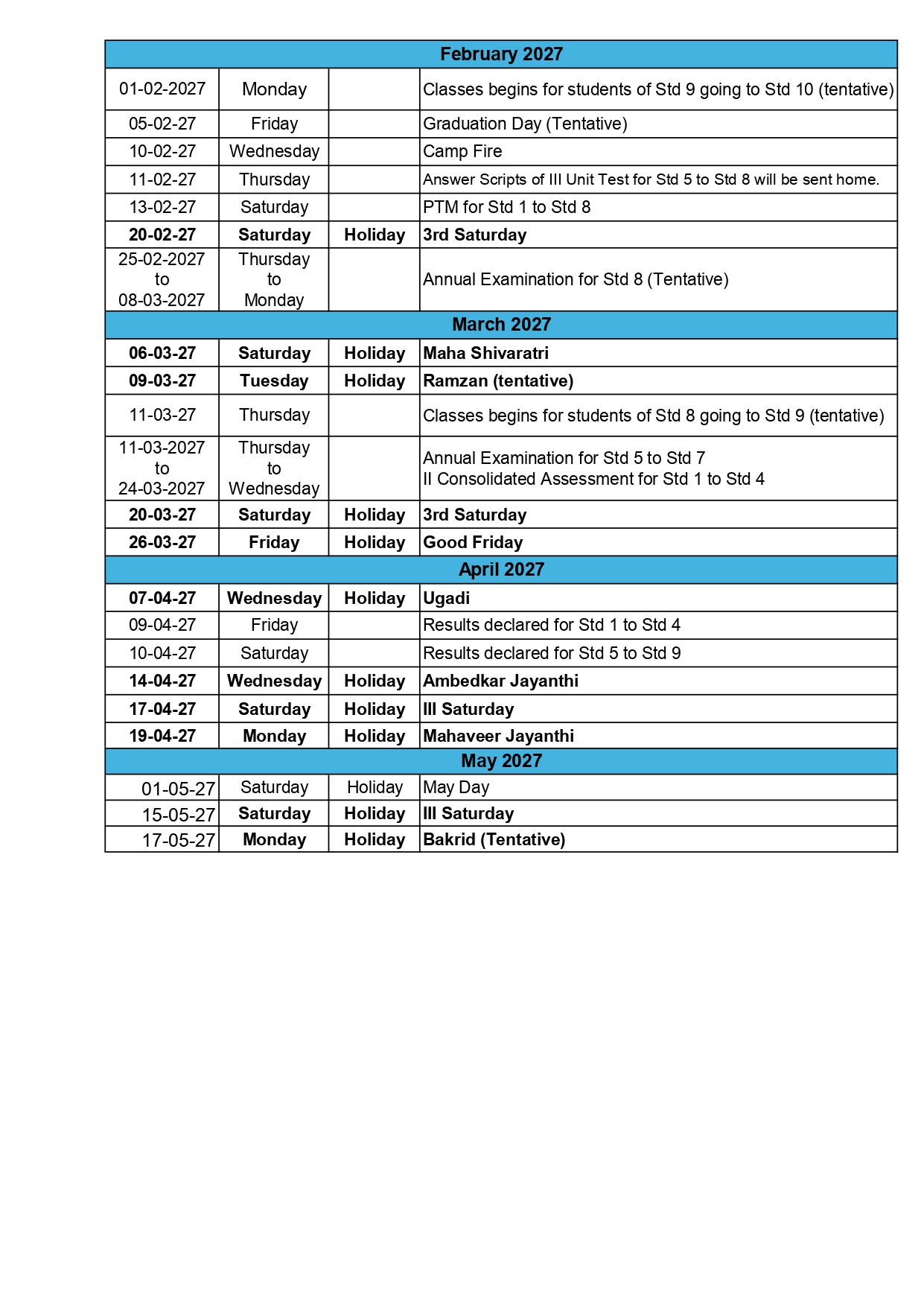 Academic Calendar Page 4
