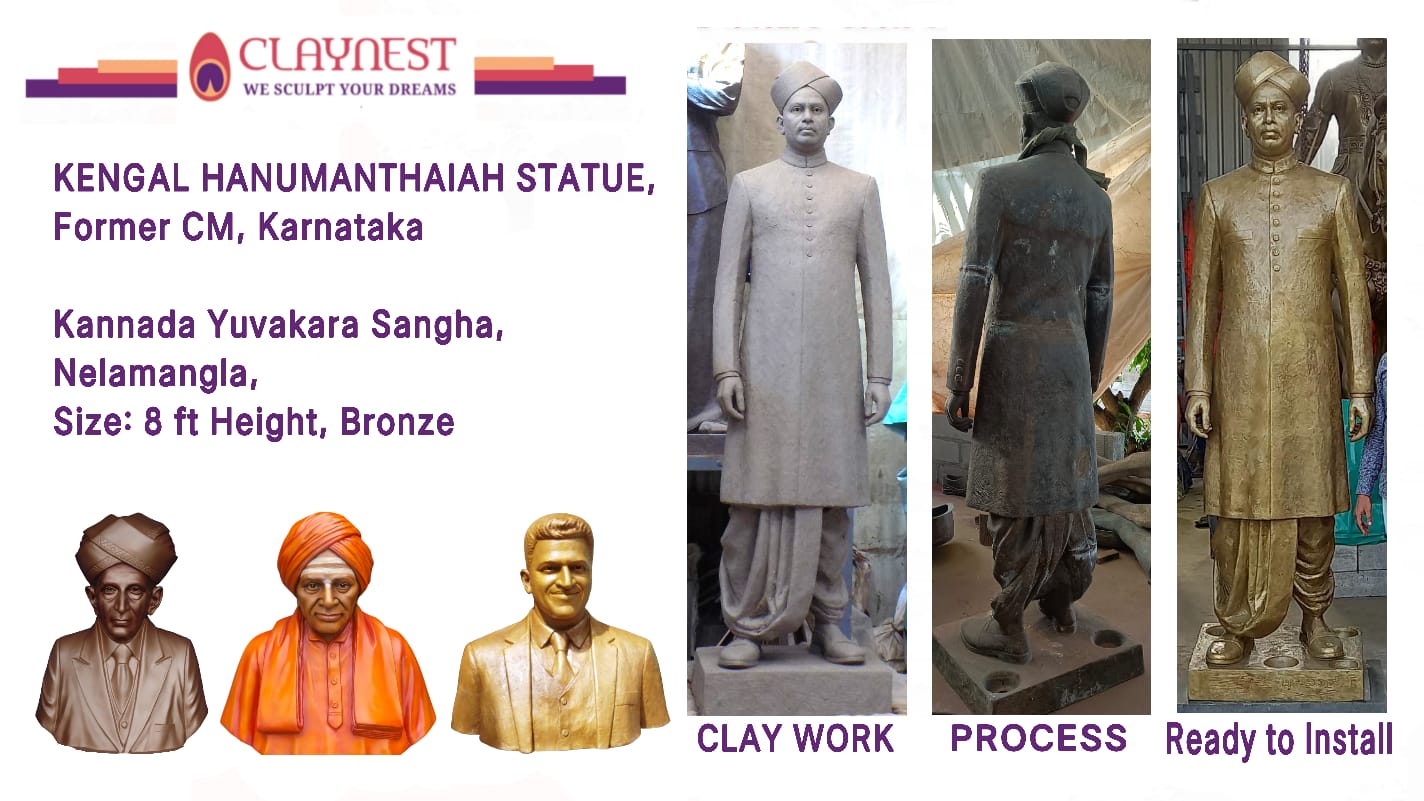 Kengal Hanumanthaiah Statue by ClayNest