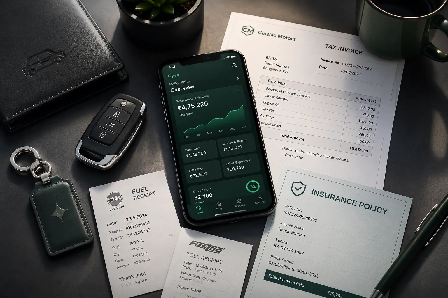 Real-time vehicle valuation and depreciation tracking
