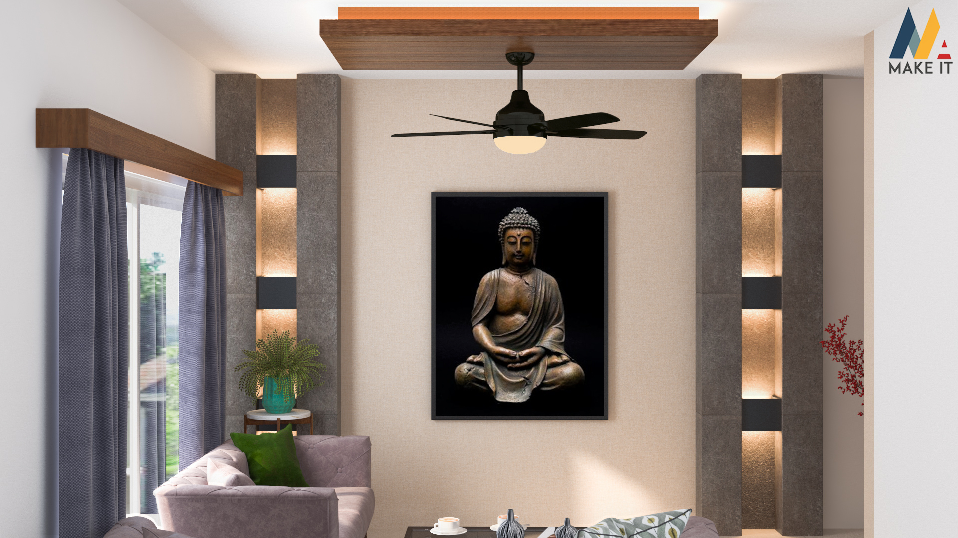 Living area in Mrs. Savita Residence