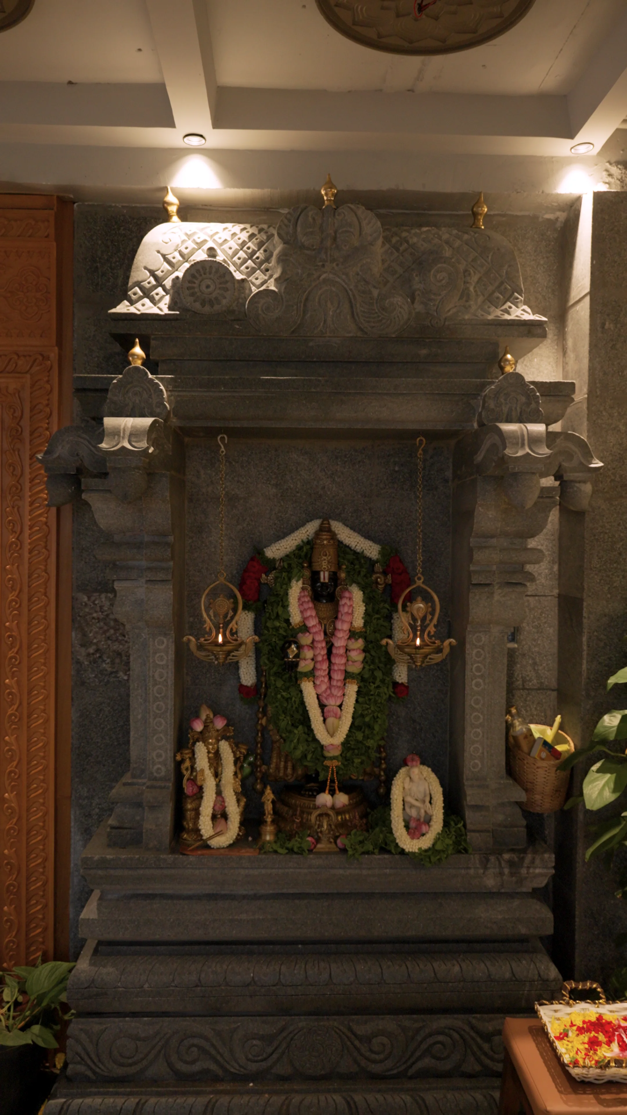 Lord Venkateshwara Sacred Temple Sanctum at Nirantharam
