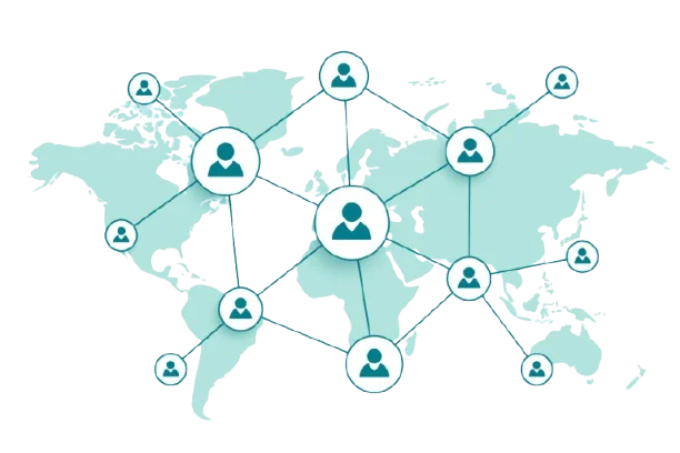 Global Career Network and Collaboration Visual